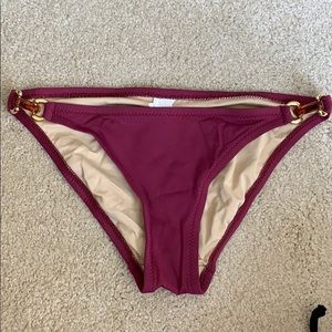 J.Crew Burgundy Swim Bottoms XS